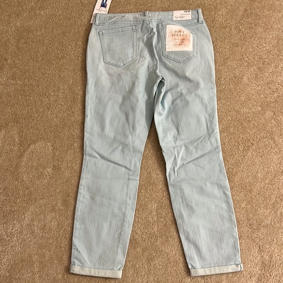 Jessica Simpson Rolled Cropped Skinny Jeans in Canal Blue - Picture 5 of 8